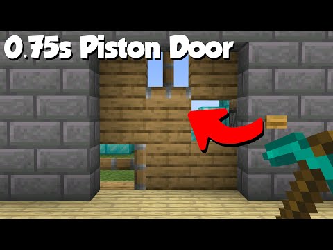 Minecraft: Super Fast 3x3 Piston Door! [0.75s]