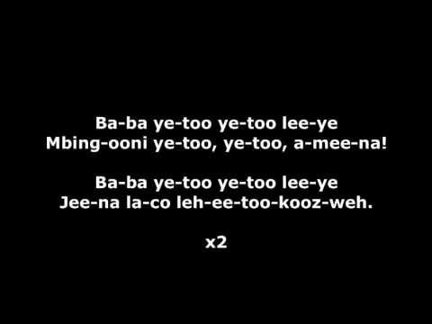 Baba Yetu Phonetic Lyrics (for English speakers)