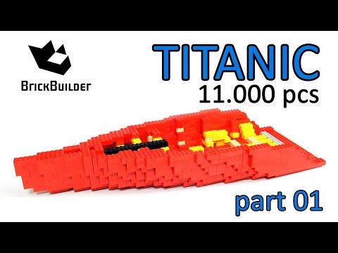 Lego Moc Titanic 2,4 m long - 11.000 pcs - Part 01 - Lego Speed Build