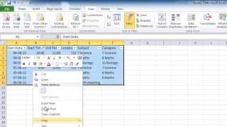 Outlook: Import a schedule from Excel into Outlook Calendar