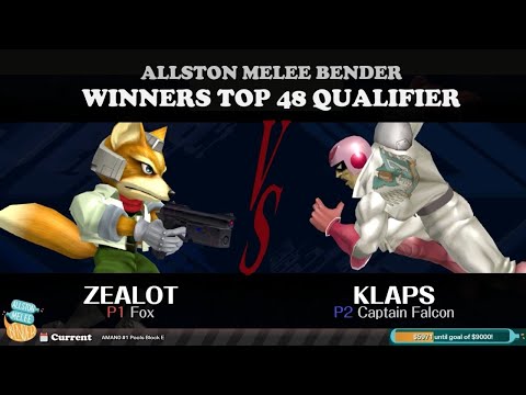 The Allston Melee Bender - Zealot (Fox) vs Klaps (Captain Falcon) - Pools Winners Top 48 Qualifier
