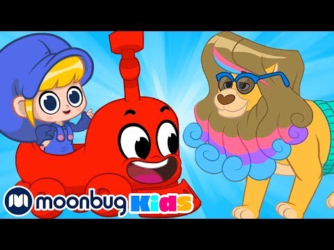 My Magic Pet Morphle - ANIMAL Train! | Full Episodes | Funny Cartoons for Kids | Moonbug TV