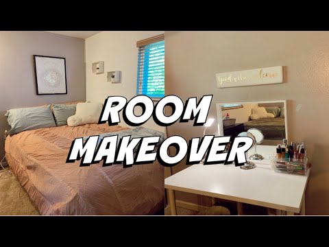 BEDROOM MAKEOVEREDOING MY ROOM UNDER $100! | + Room Tour Video