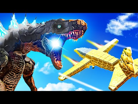 Battling GODZILLA With New FIGHTER JET PLANE Unit - Animal Revolt Battle Simulator