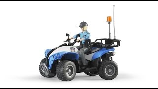Bruder 63010 Policajná štvorkolka s figúrkou policajta