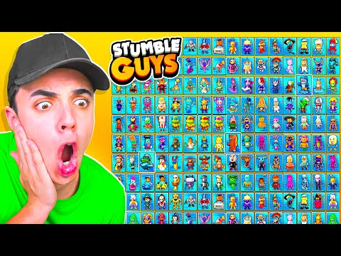 PLAY WITH ALL THE LEGENDARY STUMBLE GUYS SKINS! (159 SKINS)