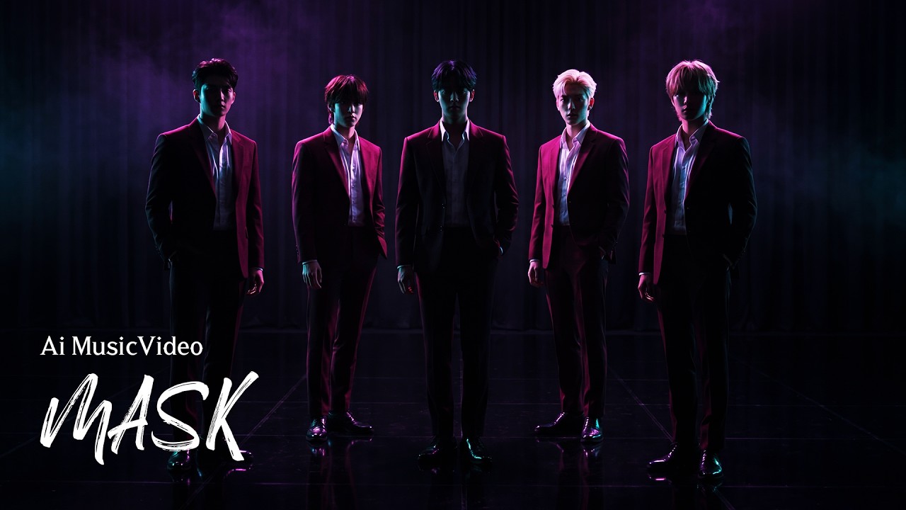 MASK (가면) - Synthwave & Funk Pop #ai제작 #뮤직비디오 #척척박사