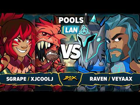 Sgrape & xJcoolJ vs Raven & Veyaax - Pools - Brawlhalla World Championship 2025 - LAN 2v2