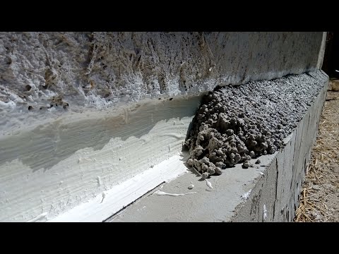 Strawbale Vlog 98 - obróbka dziwnego fundamentu