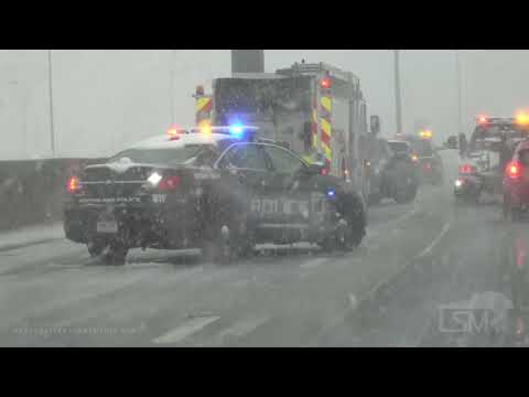 04-15-2021 Denver, Colorado Winter Storm Impacts City-Accidents-Shoppers-Slow Traffic