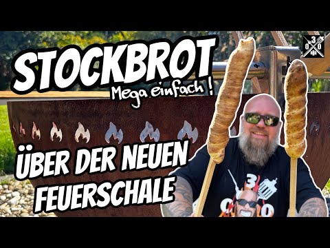 Stockbrot über der NEUEN Feuerschale  - 030 BBQ