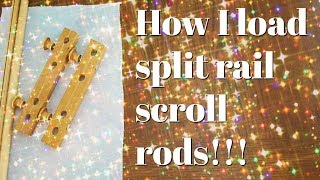 Cross Stitch/Flosstube #306 How I load split rail scroll rods!!!