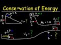 Conservation of Energy: Calculating Speeds and Heights in Physics Problems