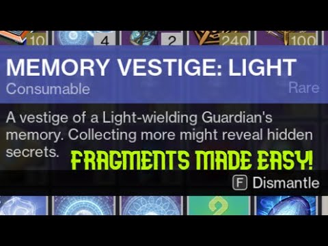 Prismatic Fragments done EASY! How to get Vestiges of Light easily for Prismatic Fragments