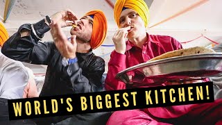 Visiting GOLDEN TEMPLE in Amritsar + Eating INDIAN FOOD in WORLD’S BIGGEST KITCHEN w/ 100000 People!