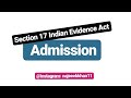 Admission Section 17 Indian Evidence Act
