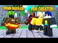 I 1v1 Youtubers, But I CHEATED with Commands... (Roblox Bedwars)