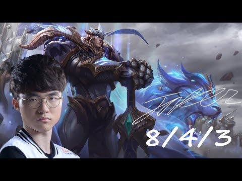 T1 Faker Stream: Faker Garen KDA 8/4/3