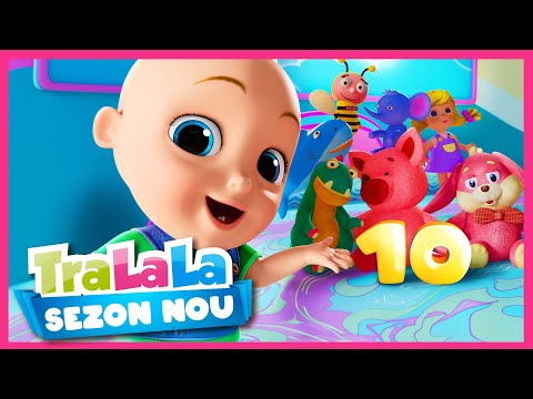 Dormeau zece în pat | Învață să numeri descrescător cu Johny | Cântece TraLaLa pentru Copii