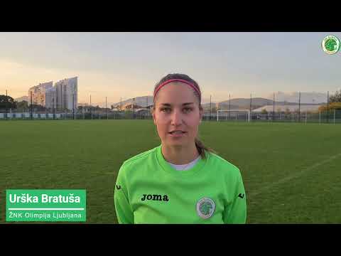 Urška Bratuša pred tekmo ŽNK Olimpija - ŽNK Cerklje