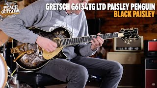 Video thumbnail for No Talking...Just Tones | Gretsch G6134TG LTD Paisley Penguin | Black Paisley by Peach Guitars