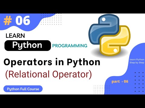 Relational Operators In Python Comparison Operators Python Tutorial Part 06