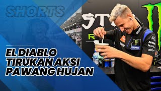 Viral Video Kocak Fabio Quartararo Tirukan Aksi Pawang Hujan di MotoGP Mandalika pakai Wadah Es Krim
