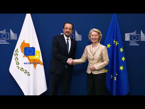 Video Thumbnail: “Kalimera!” Von der Leyen Welcomes Cyprus President in Brussels 🇪🇺🇨🇾