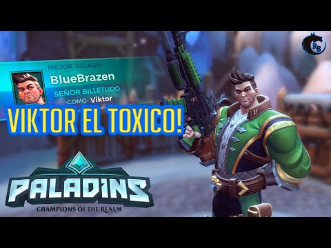 PALADINS Gameplay en Español Jugando con un Viktor un poco Toxico :) mas de 127,000 de daño!