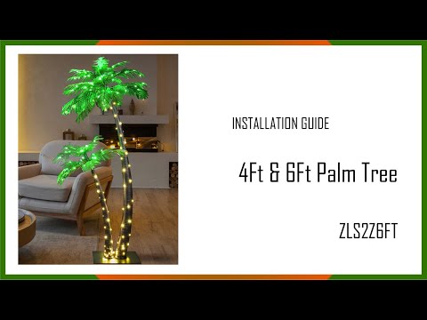 Installation Guide - ZLS2Z6FT Twins Palm Tree with Lights