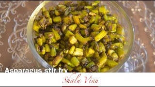 How to prepare Asparagus grounded black pepper stir fry