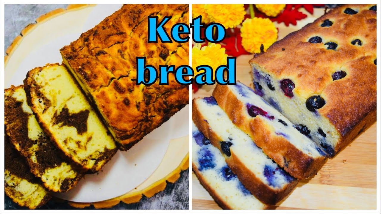 Keto bread |  blueberry bread | keto marble bread | low carb bread recipe | keto recipe |