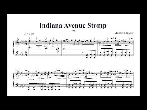 Montana Taylor, Indiana Avenue Stomp (rediscovered 1946) score