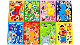 Sesame Street Stickers! DIY Make a Face Stickers with  Elmo And Friends | Learn & Play for Kids MQDEFAULT Thumbnail
