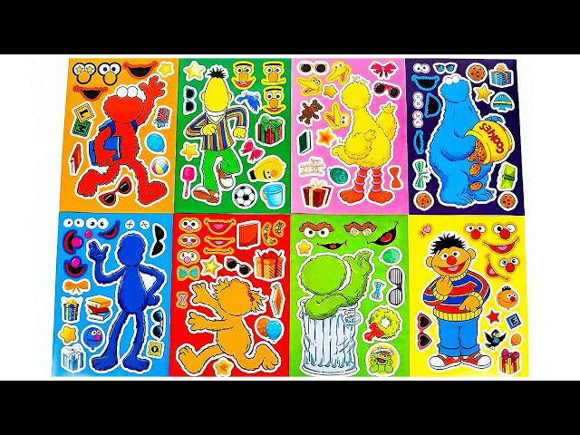 Sesame Street Stickers! DIY Make a Face Stickers with  Elmo And Friends | Learn & Play for Kids SDDEFAULT Thumbnail