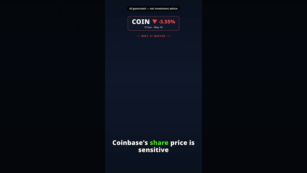 COIN drops 3.55% on 2026-05-10 — AI explainer