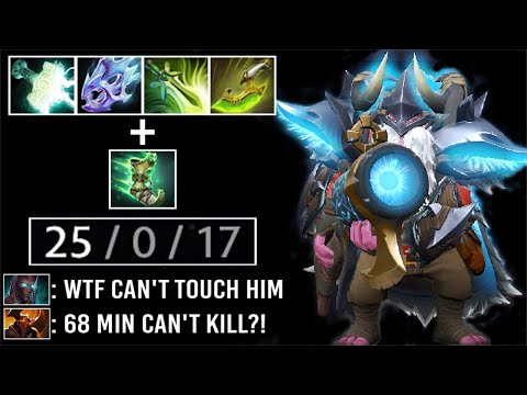 68 MIN CAN'T KILL Force Boots Sniper Mid Crazy Fast Attack Position God vs 20 Illusions WTF Dota 2