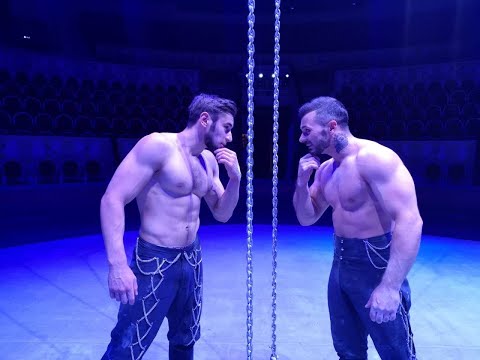 Male Duo on Chains Aerial Circus Act Sexy Boys Strong Variety Entertainment