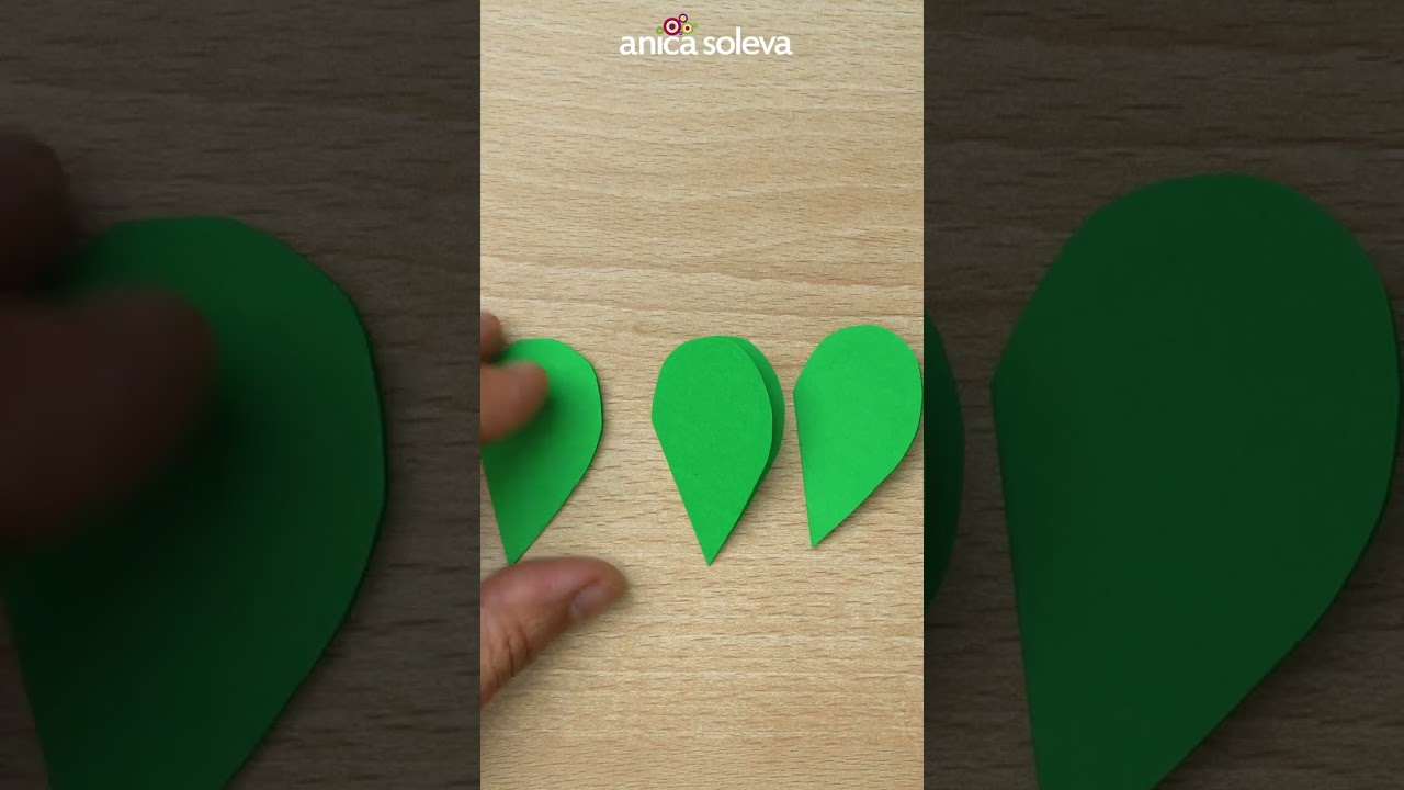 St. Patrick's Day Crafts ☘️🍀| Easy Paper Three Leaf Clover | #shorts