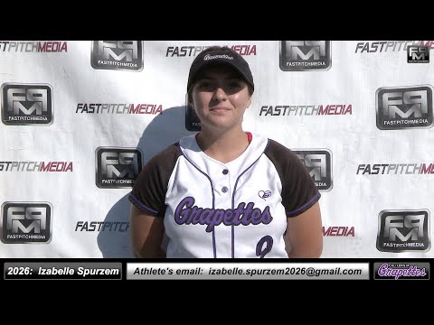 2026 Izabelle Spurzem 4.0 GPA Catcher & 3rd Base Softball Skills Recruiting Video Grapettes 18 Gold