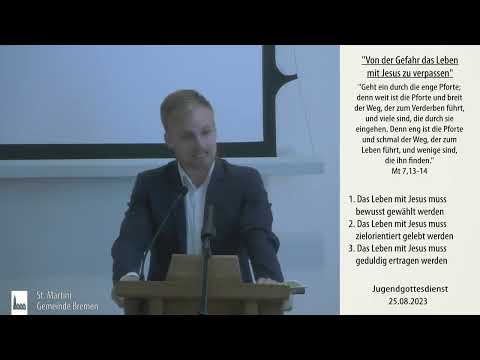 Jugendgottesdienst am 25.08.2023