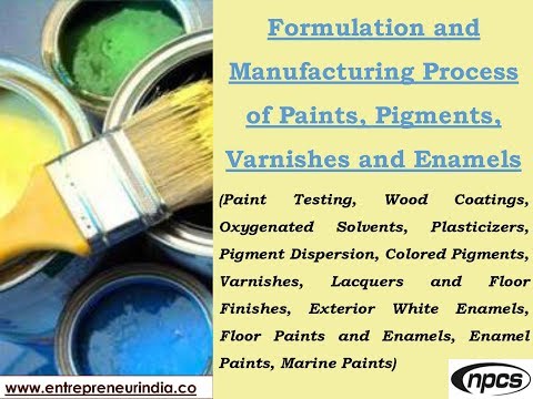 Paints, Pigments, Varnishes & Enamels Technology Handbook