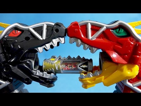 Power Rangers Dino Charge Kyoryuger Super Sentai sound Dinosaurs 파워레인저 다이노포스 블랙 티라노킹 다크버전 슈퍼 다이노셀 Video