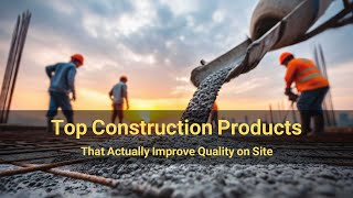 Top Construction Products That Actually Improve Quality on Site