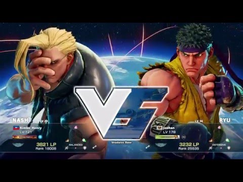 Street Fighter V: Kimbo_Henry (Nash) vs. joohan (Ryu)