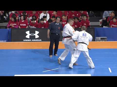 【新極真会】Court2 2ndRound1 man Edgard Secinski vs Miroslav Milev The 12th World Karate Championship