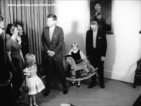 November 14, 1961 - President John F. Kennedy meets with Kammy and Sheila McGrath at the White House