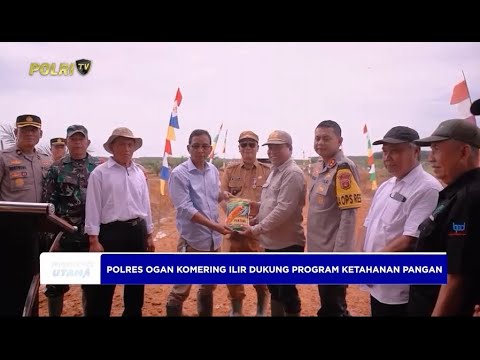 POLRES OGAN KOMERING ILIR LAKUKAN PENANAMAN JAGUNG UNTUK DUKUNG PROGRAM KETAHAN PANGAN