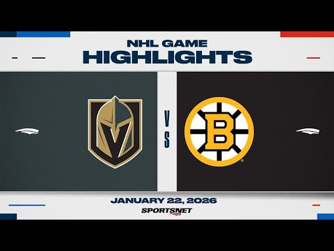 NHL Highlights | Golden Knights vs. Bruins - January 22, 2026