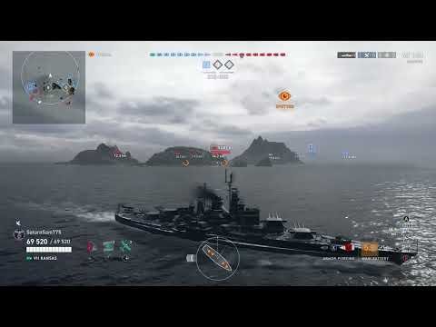 115k dmg with Kansas in Five Minutes (World of Warships Legends)